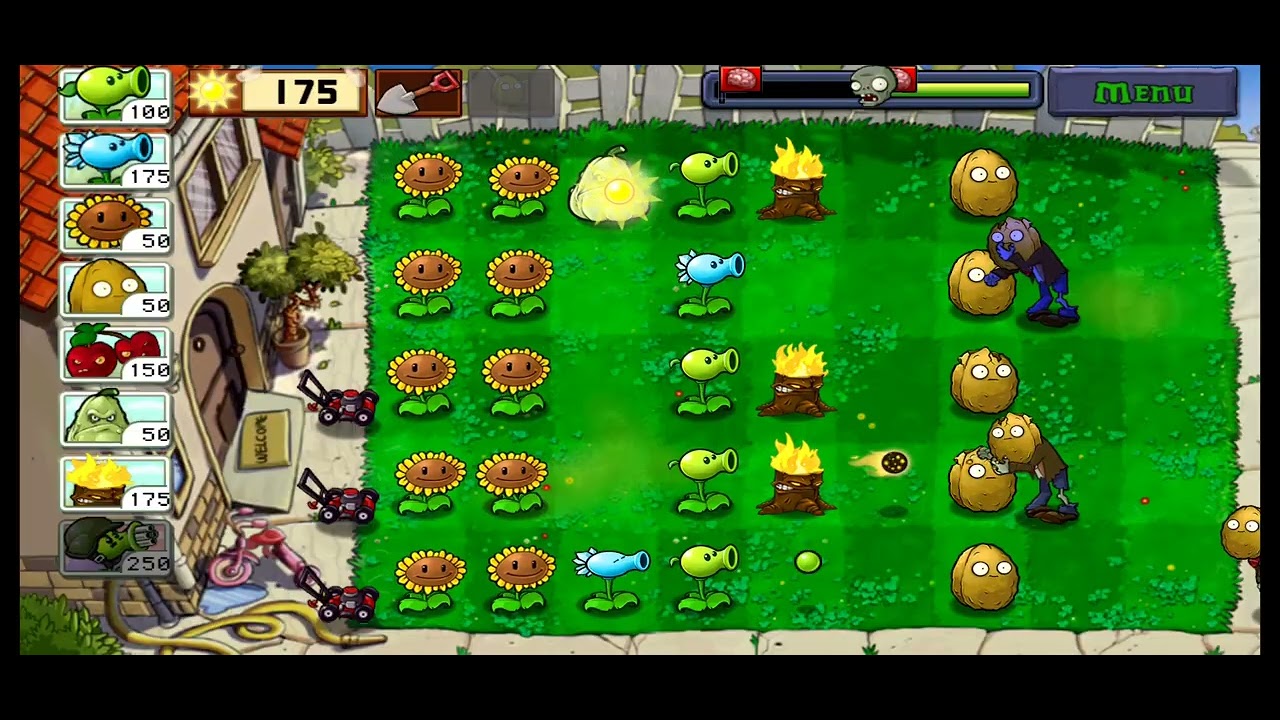 Plants vs Zombies gameplay! 🧟‍♂️Epic win and smart strategy!Watch till the end