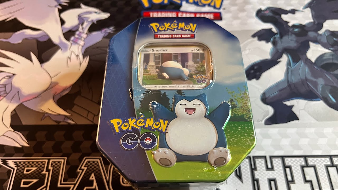 Opening up a Snorlax Pokémon Go Tin