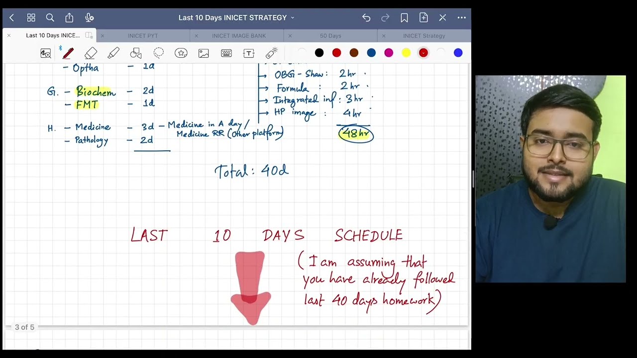 Last 10 Days Revision Strategy for INICET Nov 25 l Rank 722 INICET