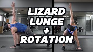 Lizard Lunge + Rotation | Thoracic Mobility | Tight Hips Relief