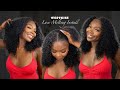 LACE MELTED AND CURLS POPPING! 🔥 PRE PLUCKED SHORT CURLY BOB WIG INSTALL | WEST KISS HAIR