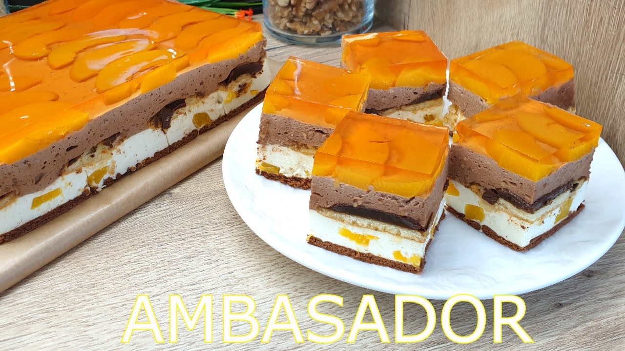 Быстрый изумительный торт АМБАСАДОР без выпечки, деликатес 👌 вкусный и быстрый десерт на выходные