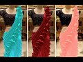 Gorgeous Bollywood Style Georgette Frill Sarees with Sequined Blouse | Designer Collection (2020)