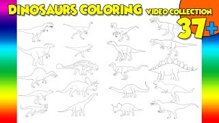 Dinosaur Coloring video collection 1+4 | Learn dinosaur coloring | 공룡 색칠 | 티라노사우루스 외 19종