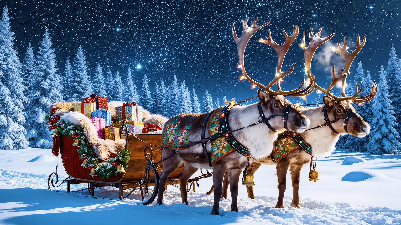 Christmas Fairy Tale Journey 🎄 Snowy Reindeer Forest, Holiday Train & Magical Winter Music ❄️ Cozy