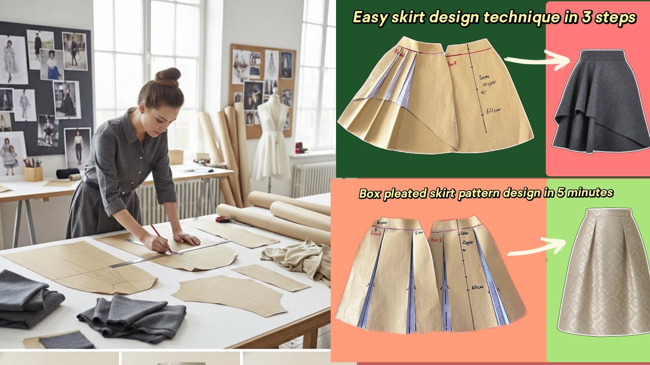 Summary of how to draw skirts quickly 🔥✂️