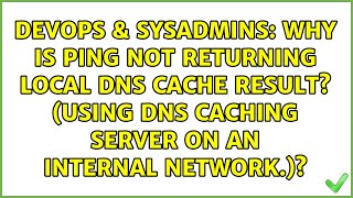 Why is ping not returning local DNS cache result? (Using DNS caching server on an internal... Net Worth