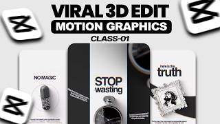 Viral 3D Editing In CapCut PC 2026 🔥 Motion Graphics Edit Tutorial | CapCut PC Editing
