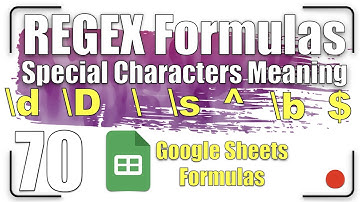 Special Characters Meaning - Part Two | REGEX Formulas 70