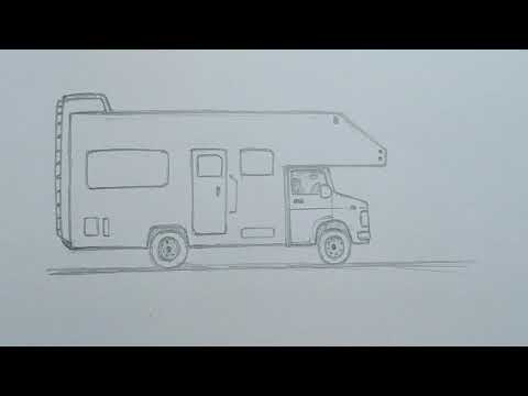 How to Draw a Holiday Caravan so Easy!