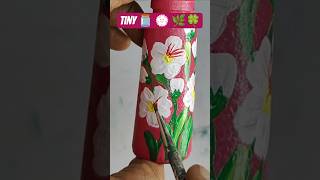 🩷 💮 🌿 🫙 tiny glass bottle art #cherryblossom#tinybottlepainting#minibottleart#paintingonwastebottle