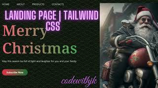 Merry Christmas landing page using tailwind css #landingpage #merrychristmas