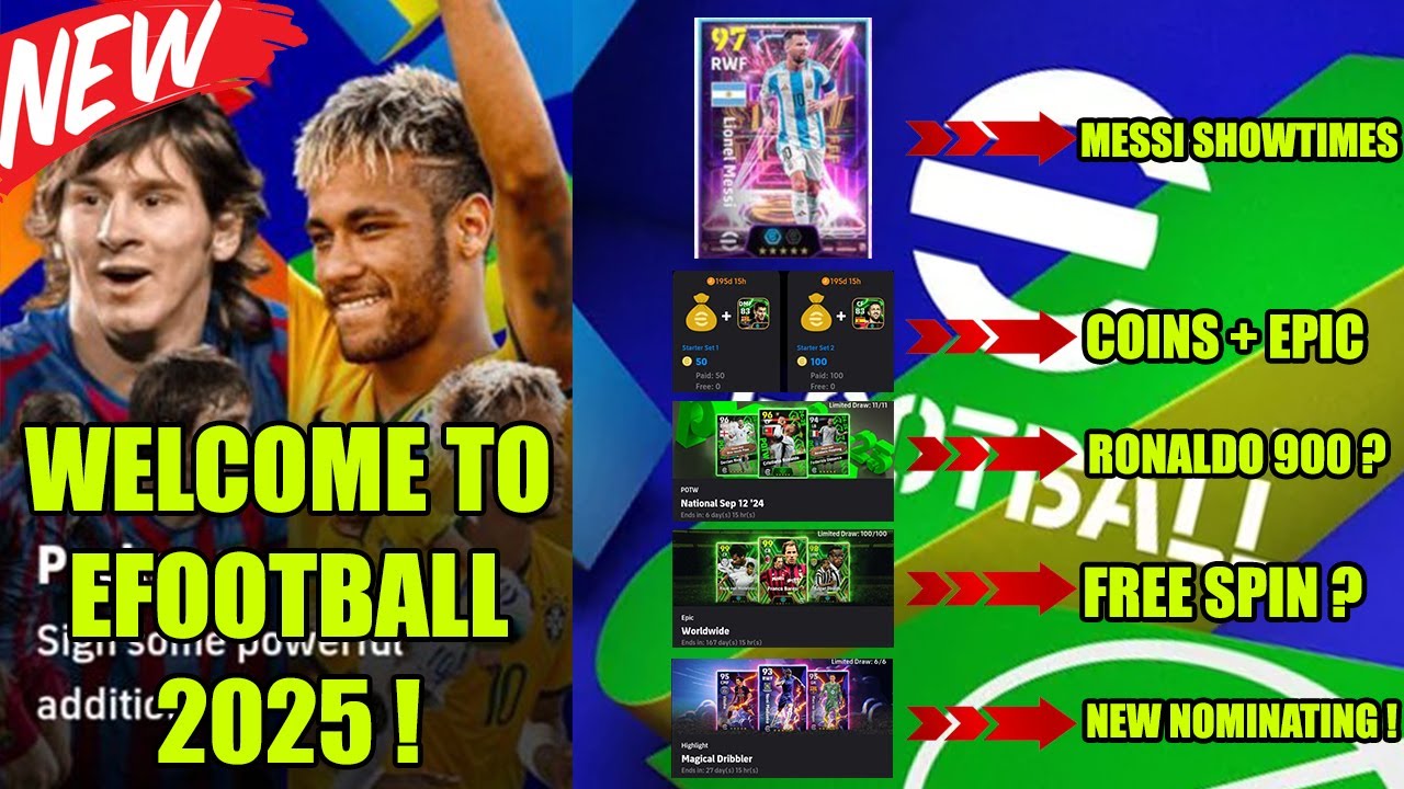 EFOOTBALL 2025 DAH READY ! FIRST IMPRESSION ? PACK BARU ? FREE SPIN ? POTW BARU ? FREE EPIC ? WOWWWW