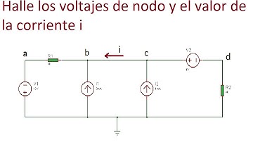 Método de voltajes de nodos 2 (ejemplo con supernodo)