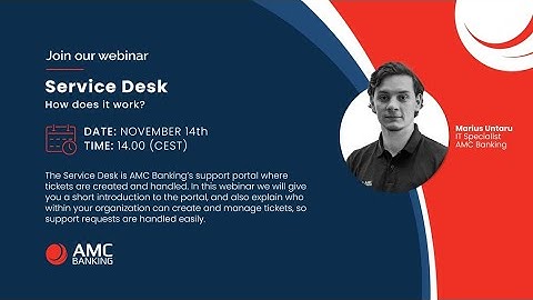 AMC webinar - Service Desk