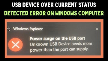 How to Fix USB Device Over Current Status Detected Error on Windows 11