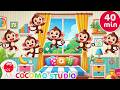 Five Little Monkeys Song 40 Minutes 🐒 | Counting & Learning Numbers for Toddlers