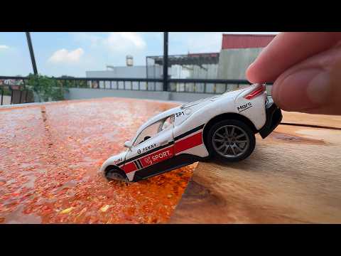 Model Car Falling into Water BMW, Huyndai, Lexus, Toyota, Lamboghini, Ferrari, Mclaren, Audi