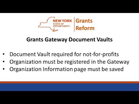 Get Prequalified: NYS Grants Gateway Document Vault