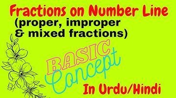 Fractions on Number Line | basic concept of proper, improper and mixed fractions | in Urdu/ Hindi |