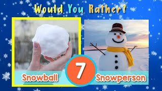 Would You Rather? Winter Edition Winter Brain Break Indoor Recess Game Phonicsman Fitness
