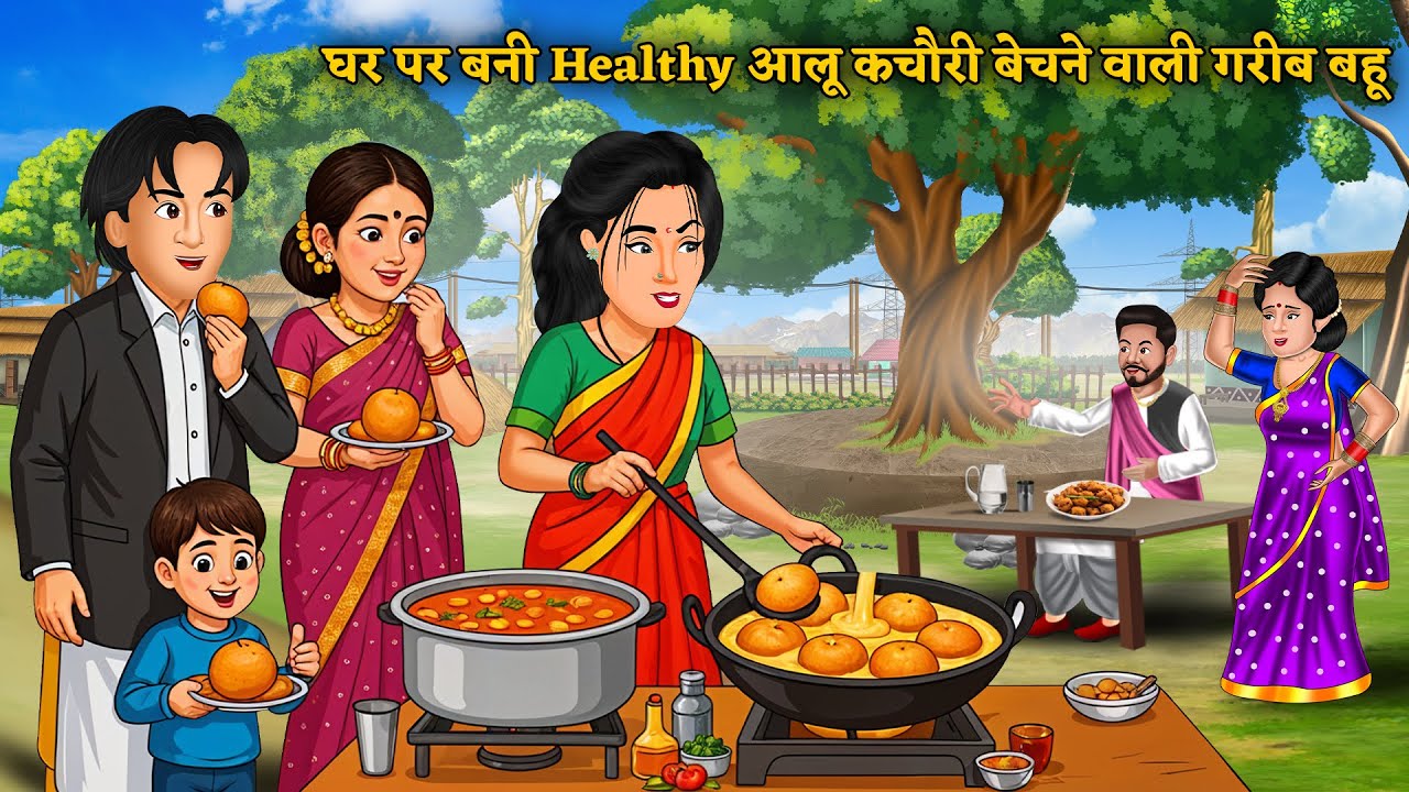 घर पर बनी Healthy आलू कचौरी बेचने वाली गरीब बहू | Bedtime Stories | Moral Stories | Hindi Kahani