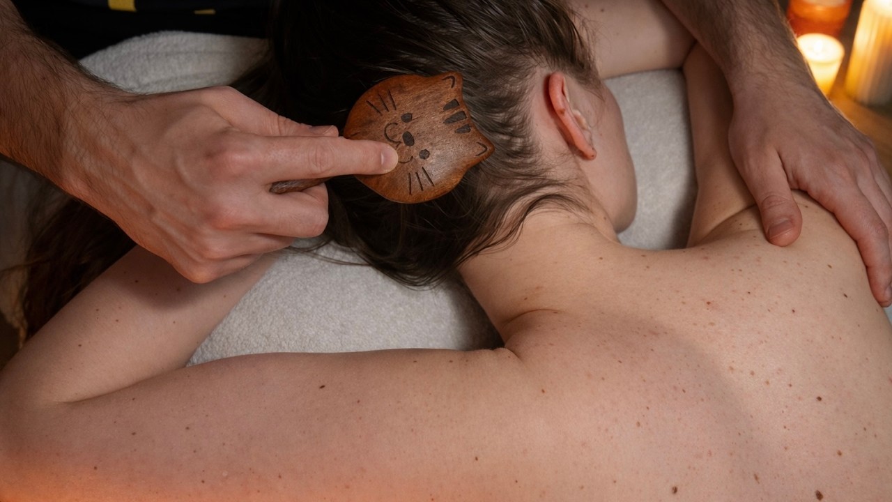 ASMR Insomnia Relief | Scalp, Neck & Upper Back Massage and Tracing | No Talking