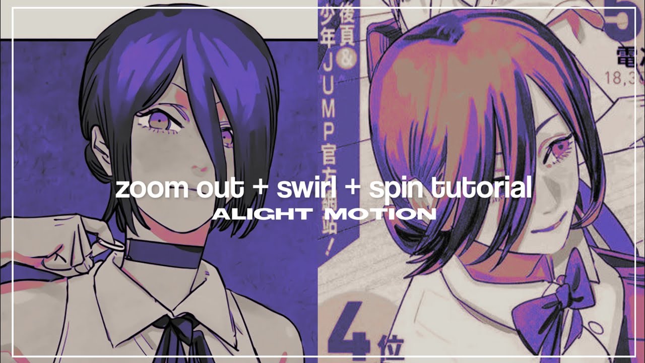 zoom out + swirl + spin tutorial || alight motion
