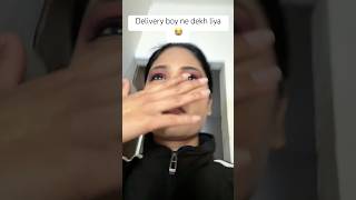 Delivery wale Bhiya has gye 😭 #trending #funny #makeup #viral