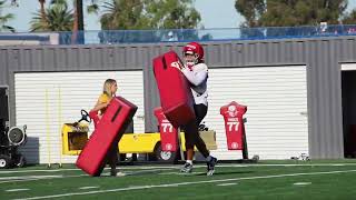 USC defensive line drills from 2026 spring camp