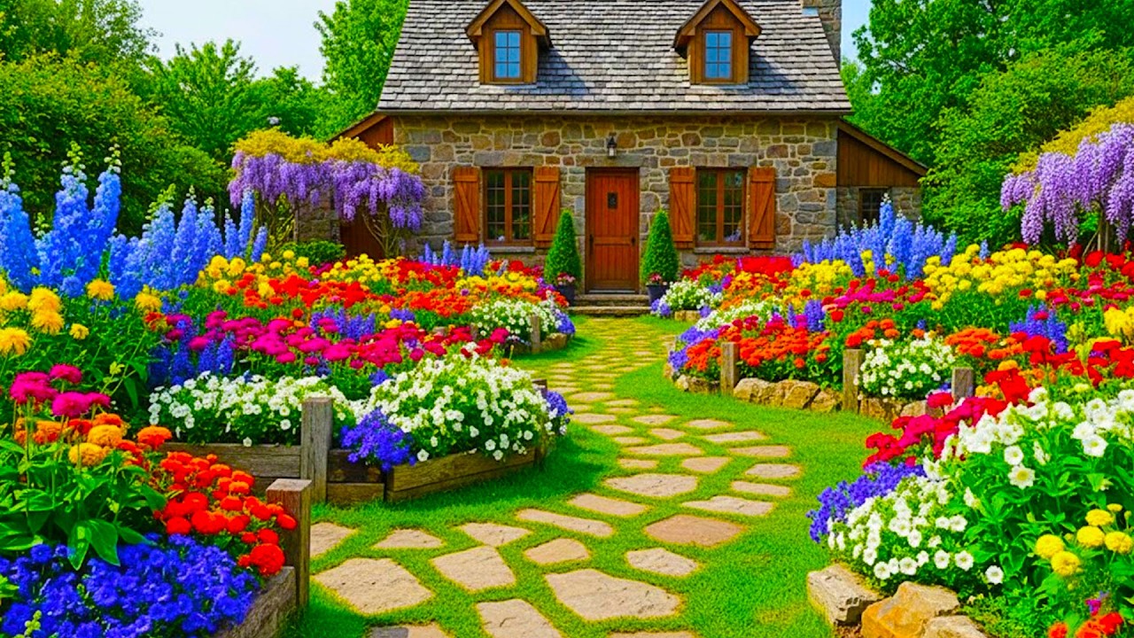 Small Home Garden Tour 🌸 Elegant Garden House Design & Relaxing Outdoor Space