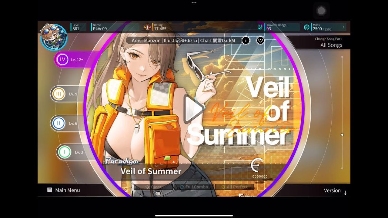 Rotaeno - Veil of Summer (IV 12+ - All Perfect - First Attempt)