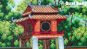 TRANH THÊU TAY TRUYỀN THỐNG KHUÊ VĂN CÁC – VĂN MIẾN QUỐC TỬ GIÁM | HÀ NỘI