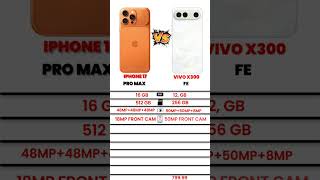 Vivo X300 FE vs iPhone 17 Pro Max 😱 Real Winner Revealed!