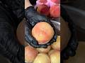 How fresh peaches are prepared in Japan🍑#japanesefood #dessert #大好物は高カロリー
