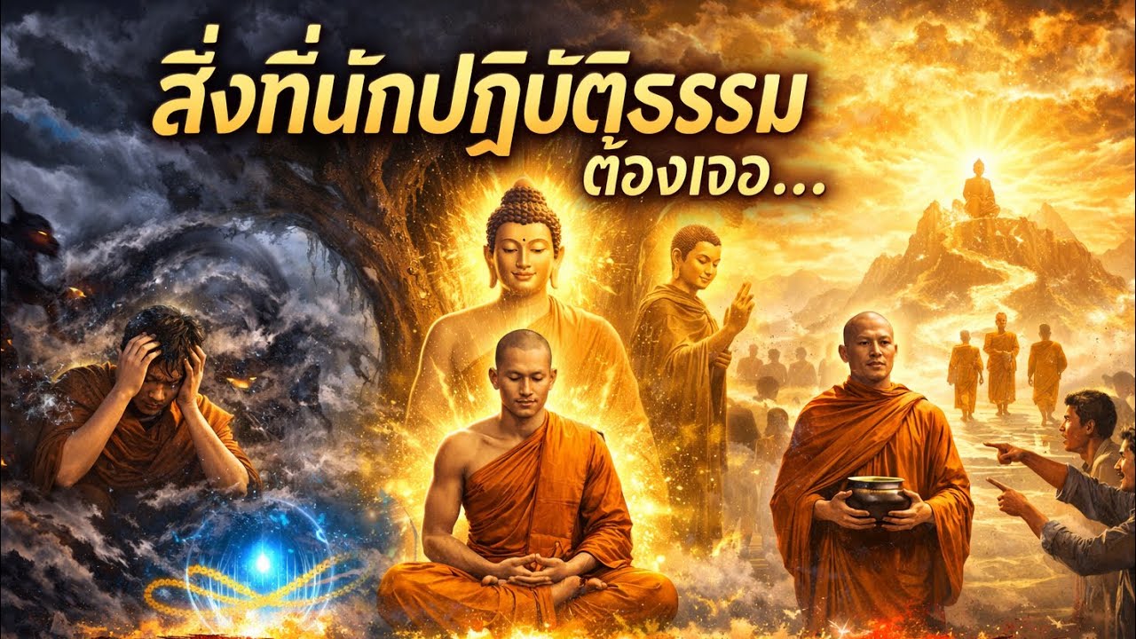 สิ่งที่นักปฏิบัติธรรมต้องเจอ… 3 ด่านก่อนพ้นทุกข์ | ฟุ้ง–หลงสงบ–ถูกโลกทดสอบ