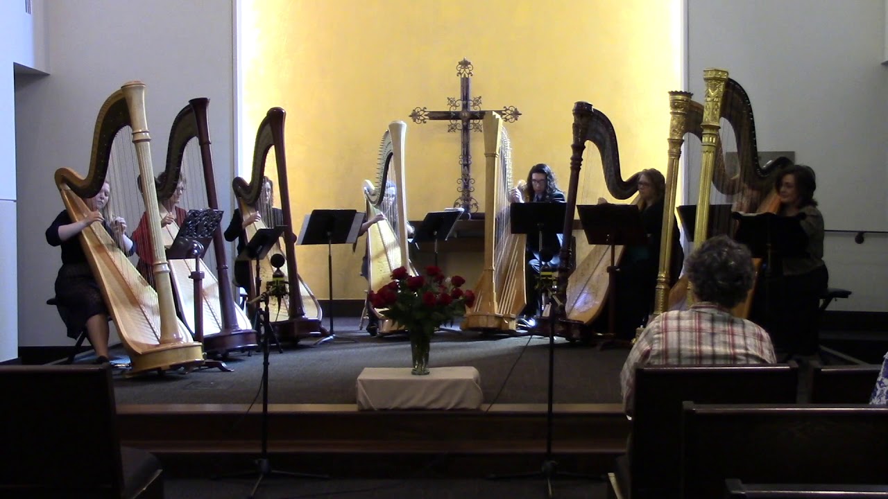 Texas Tech Alumni Harp Ensemble Performs Prelude in E Minor arranged by Gail Barber