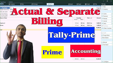 How to use separate and actual billed column in Tally prime 1.0 in hindi and english