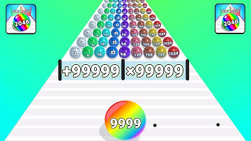 Push harder 2048 vs Ball run 2048 ( level up ball ) gameplay max level part 24