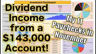 How Much My Dividend Portfolio Paid Me in November! ($143,000 Account)