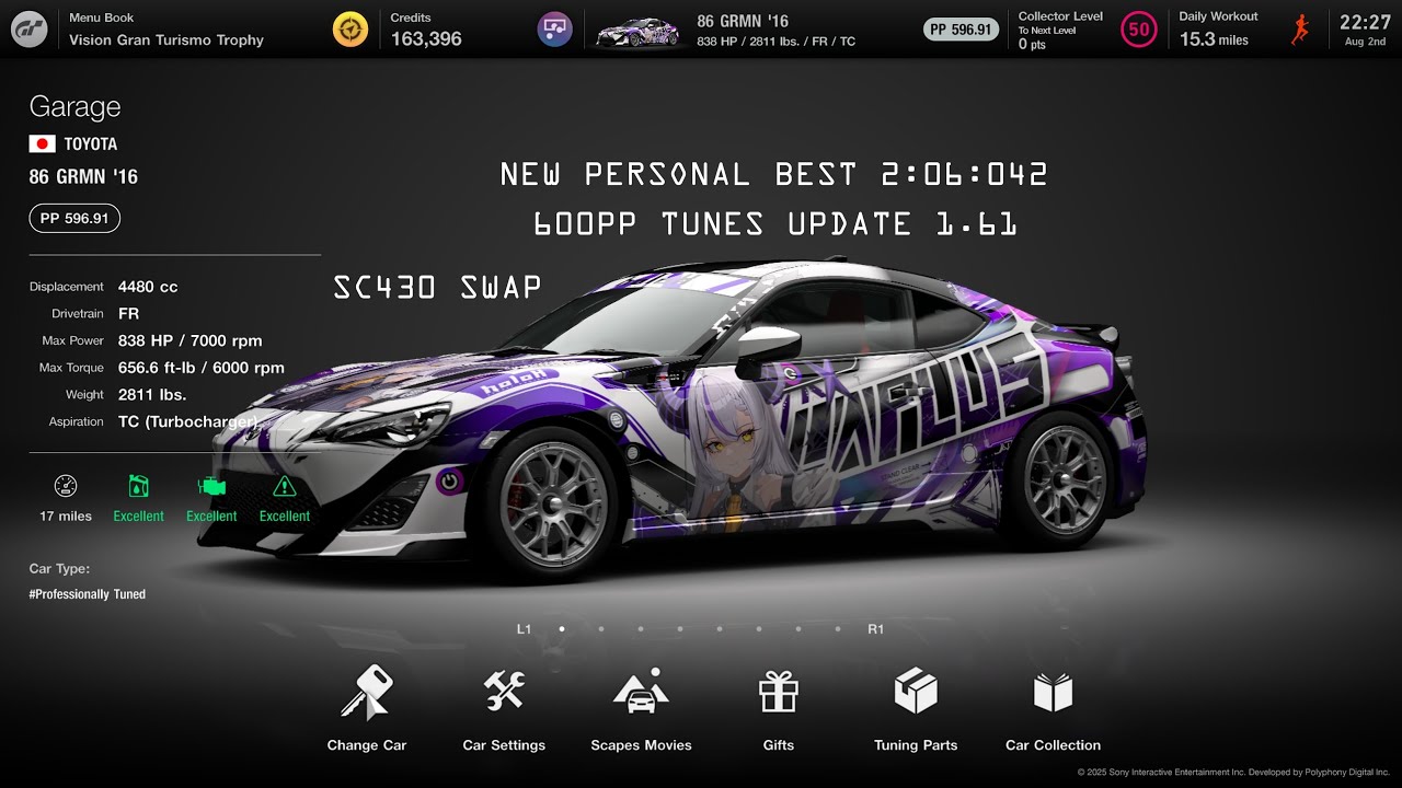 Gran Turismo 7] 86 GRMN'16 SC430 swap 600pp U 1.61 - YouTube