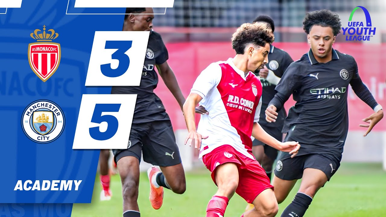 Résumé AS Monaco 3-5 Manchester City - Youth League