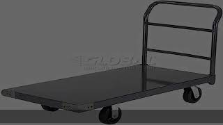 Global Industrial Platform Truck w/Steel Deck, 6" Rubber Casters, 60 x 30, 2000 Lb. Capacity