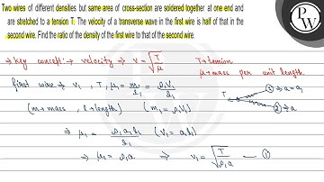 Two wires of different densities but same area of cross-section are...