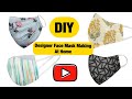 Make a Fabric Face Mask At Home In Easy Steps || Face Mask with Filter Pocket || craft ideas