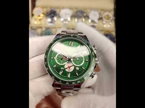 Мужские классические кварцевые стрелочные наручные часы с хронографом Curren 8418 SG. Металлический браслет, видео 1