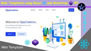 Simple Web Template using React | Bootstrap 4 | Part-1 Tutorial