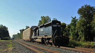 HLCX SD40-2 heads north through Westland LHF while leading CSX Local D717