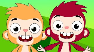 Five Little Monkeys, Nursery Rhyme & Kids Fun Learning Video