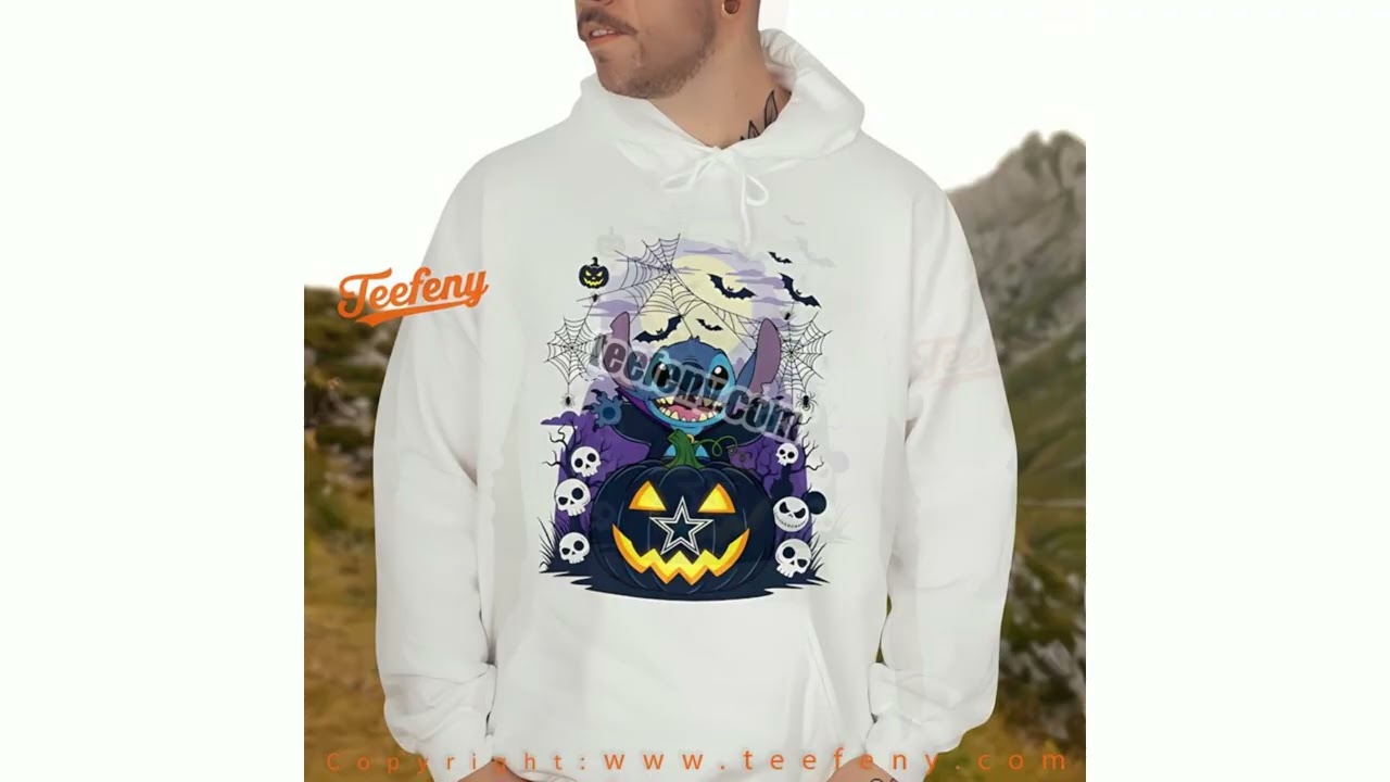 Dallas Cowboys Stitch Witch Halloween Shirt Women